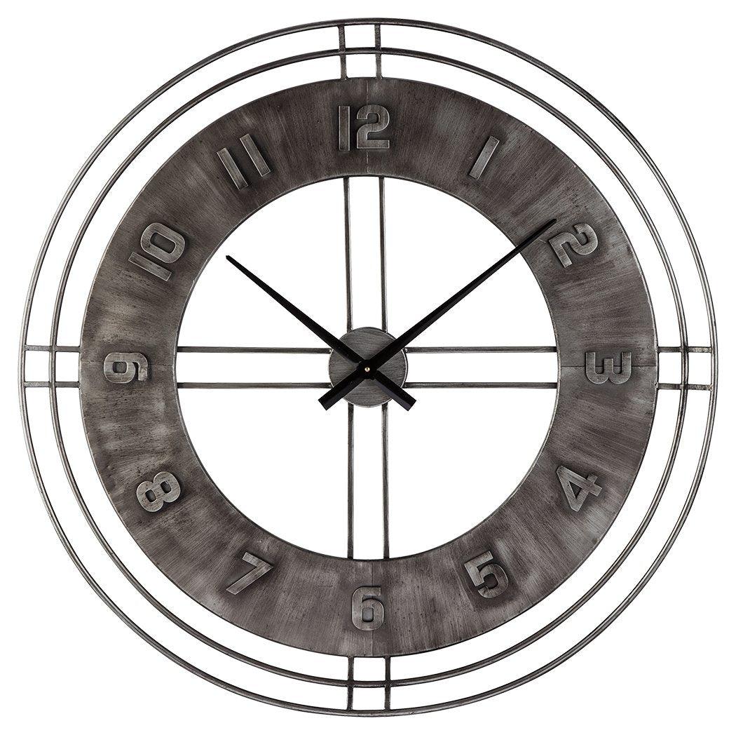 Ana - Antique Gray - Wall Clock Tony's Home Furnishings Furniture. Beds. Dressers. Sofas.
