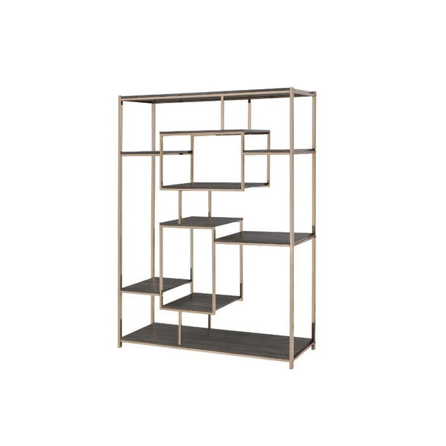 Scaola - Bookshelf - Rustic Gray Oak & Champagne - Tony's Home Furnishings