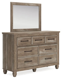 Thumbnail for Yarbeck - Sand - Dresser And Mirror Tony's Home Furnishings Furniture. Beds. Dressers. Sofas.
