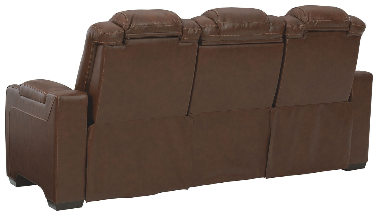 Backtrack - Chocolate - Pwr Rec Sofa With Adj Headrest - Tony's Home Furnishings