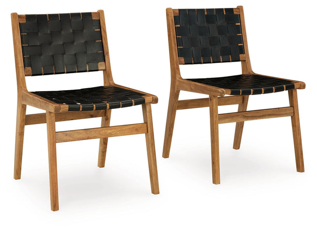 Fortmaine - Brown / Black - Dining Room Side Chair (Set of 2) - Tony's Home Furnishings