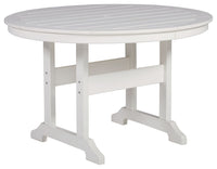 Thumbnail for Crescent Luxe - White - Round Dining Table W/Umb Opt Tony's Home Furnishings Furniture. Beds. Dressers. Sofas.
