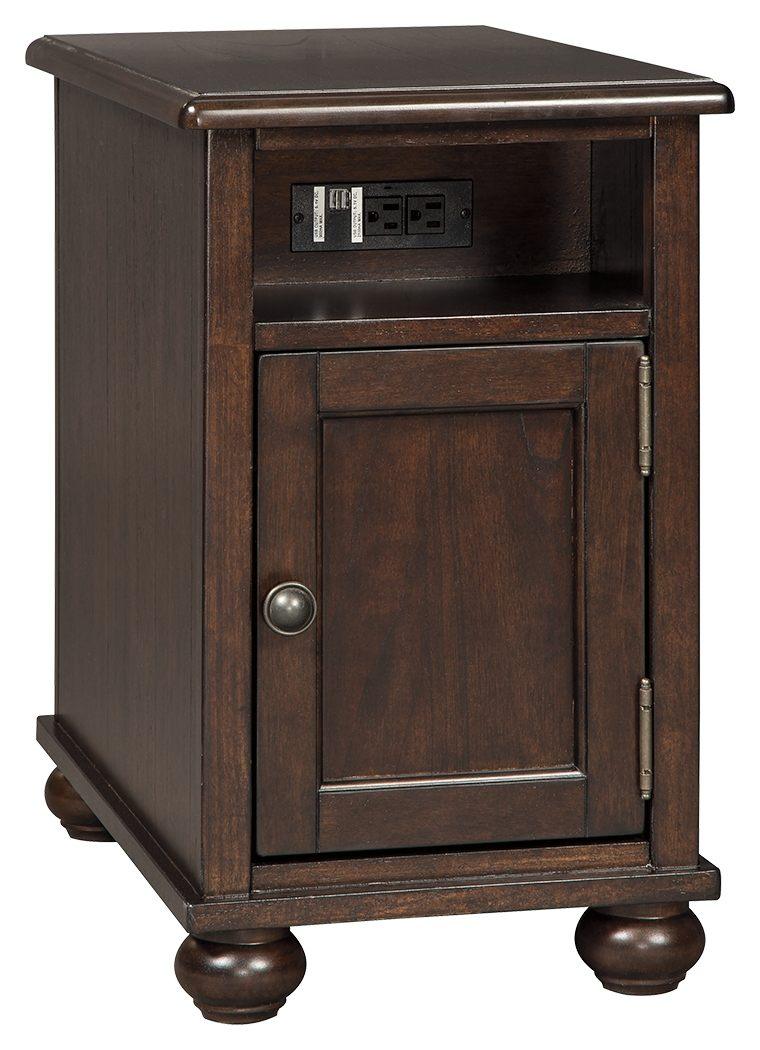 Barilanni - Dark Brown - Chair Side End Table Tony's Home Furnishings Furniture. Beds. Dressers. Sofas.