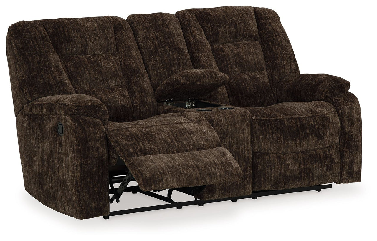 Soundwave - Reclining Loveseat W/Console - Tony's Home Furnishings