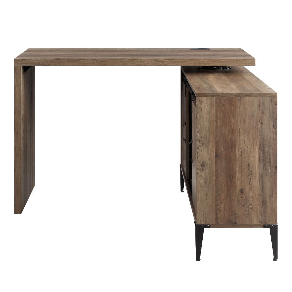 Zakwani - Writing Desk - Rustic Oak & Black Finish - 36" - Tony's Home Furnishings