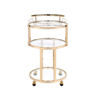 Thumbnail for Madelina - Serving Cart - Gold & Clear Glass - Tony's Home Furnishings