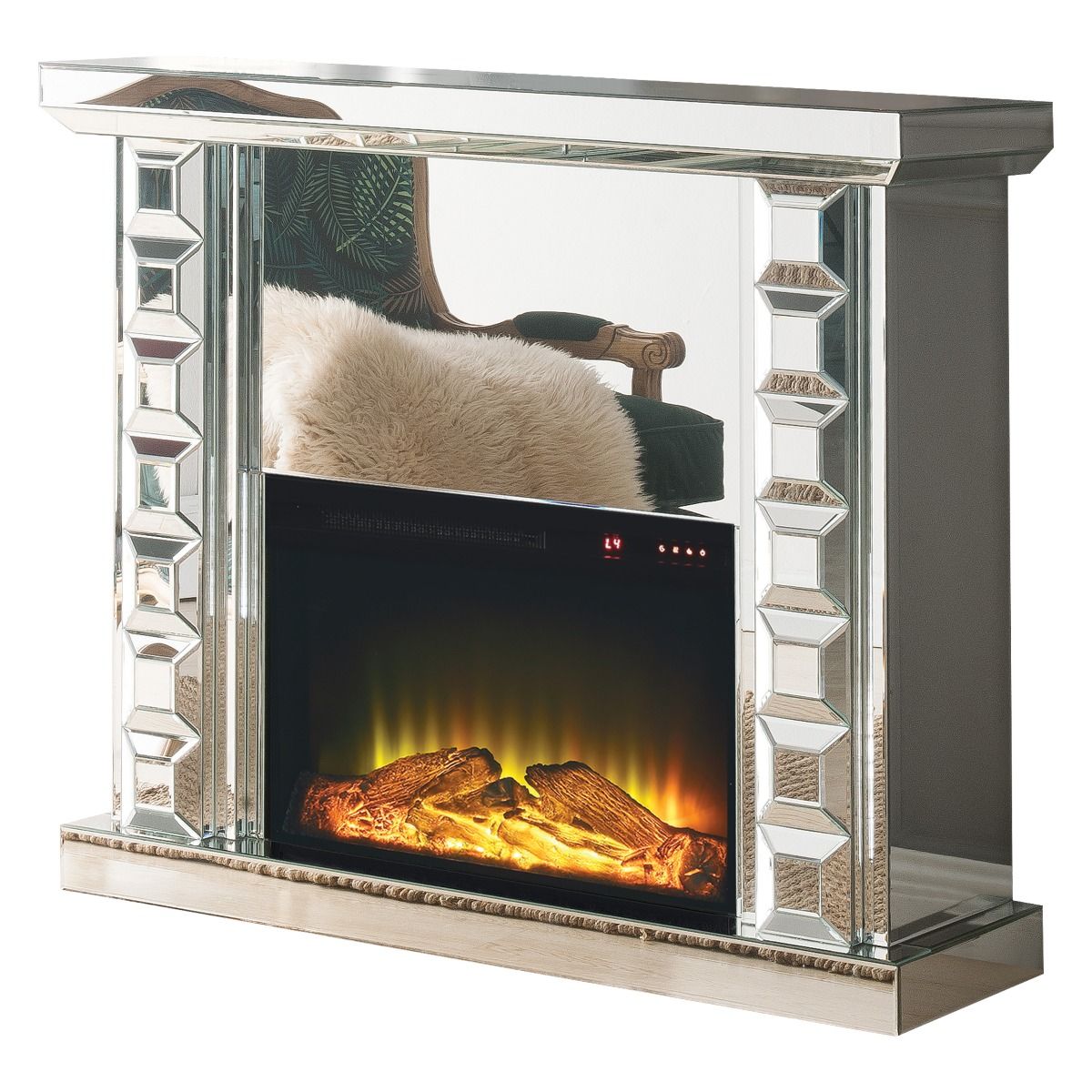 Dominic - Fireplace - Mirrored - Tony's Home Furnishings