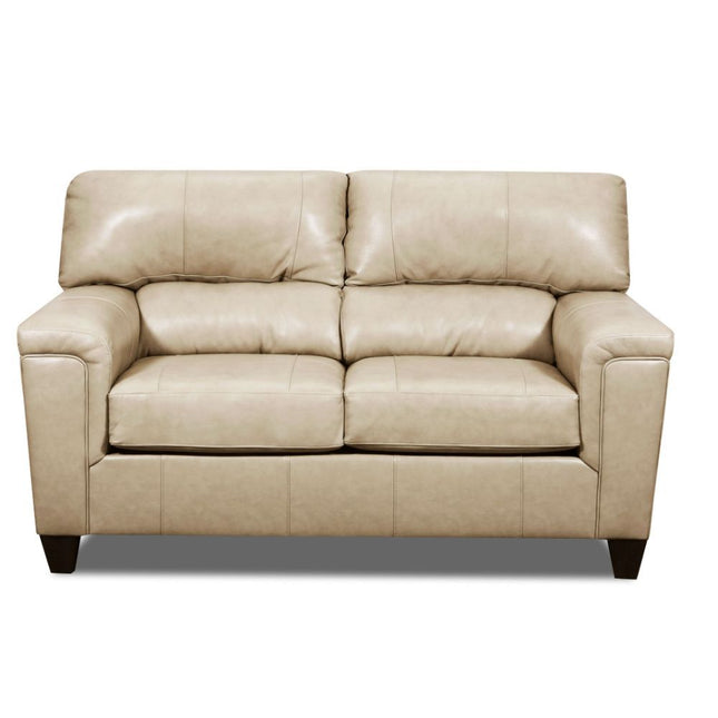 Phygia - Loveseat - Tan Top Grain Leather Match - Tony's Home Furnishings