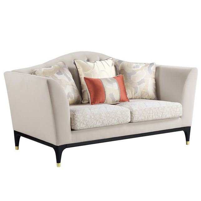 Tayden - Loveseat - Beige Velvet - Tony's Home Furnishings