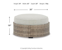 Thumbnail for Calworth - Beige - Ottoman With Cushion - Tony's Home Furnishings