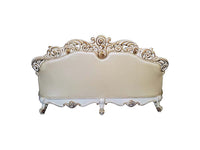 Vendom - Sofa - Champagne PU & Antique Pearl Finsih - Tony's Home Furnishings