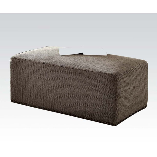 Ushury - Ottoman - Gray Chenille (2-Tone) - Tony's Home Furnishings