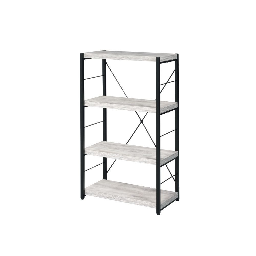 Jurgen - Bookshelf - Antique White & Black - Tony's Home Furnishings