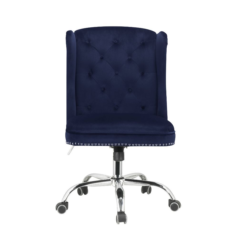 Jamesia - Office Chair - Midnight Blue Velvet - Tony's Home Furnishings