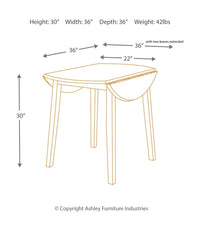 Thumbnail for Hammis - Round Dining Drop Leaf Table Set - Tony's Home Furnishings