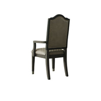 Thumbnail for House - Beatrice Chair (Set of 2) - Two Tone Gray Fabric & Charcoal Finish - Tony's Home Furnishings