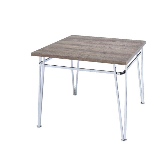 Nadie II - Counter Height Table - Light Oak & Chrome - Tony's Home Furnishings