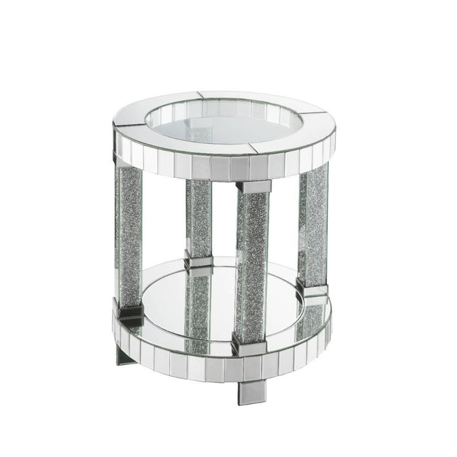 Fafia - End Table - Mirrored & Faux Gems - Tony's Home Furnishings