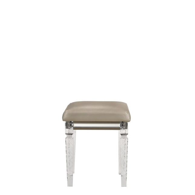 Skylar - Vanity Stool - PU & Dark Champagne - Tony's Home Furnishings