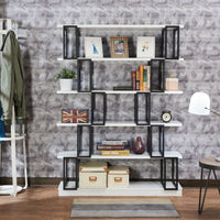 Thumbnail for Verne - Bookshelf - White & Black - Tony's Home Furnishings