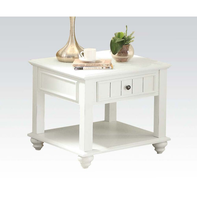 Natesa - End Table - White Washed - Tony's Home Furnishings