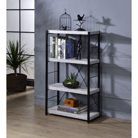 Jurgen - Bookshelf - Antique White & Black - Tony's Home Furnishings