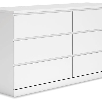 Onita - White - Six Drawer Dresser - Tony's Home Furnishings