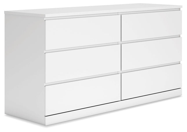 Onita - White - Six Drawer Dresser - Tony's Home Furnishings