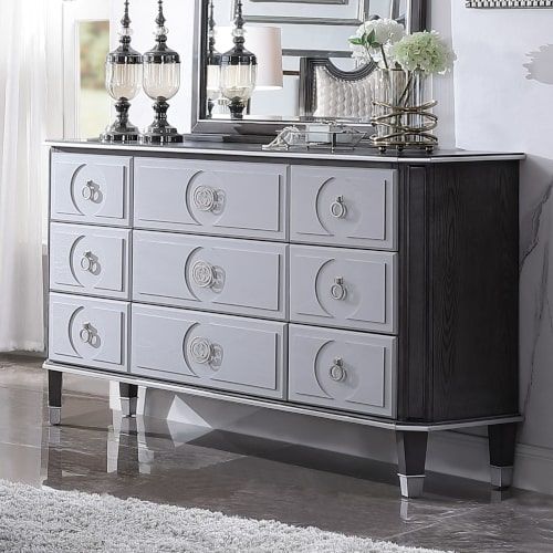 House - Beatrice Dresser - Charcoal & Light Gray Finish - Tony's Home Furnishings