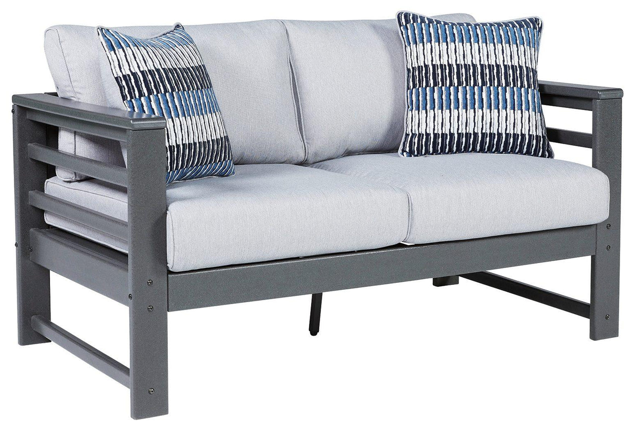 Amora - Charcoal Gray - Loveseat W/Cushion Tony's Home Furnishings Furniture. Beds. Dressers. Sofas.