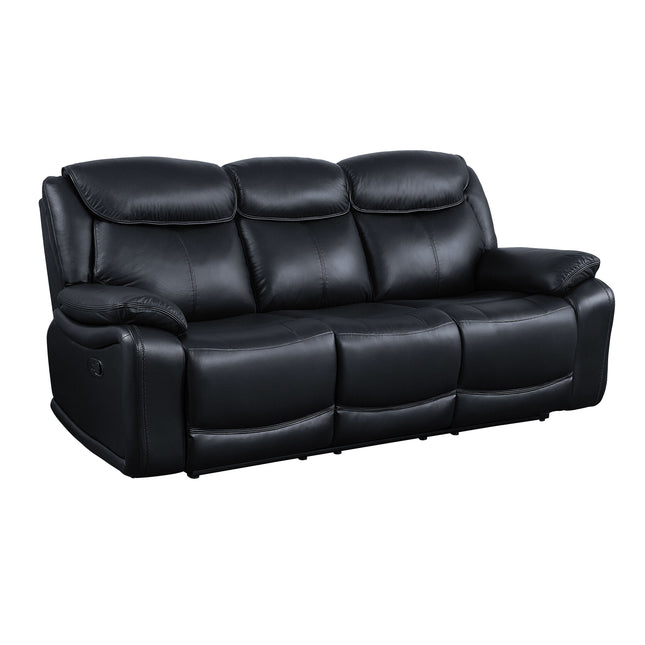 Ralorel - Sofa - Black Top Grain Leather - Tony's Home Furnishings