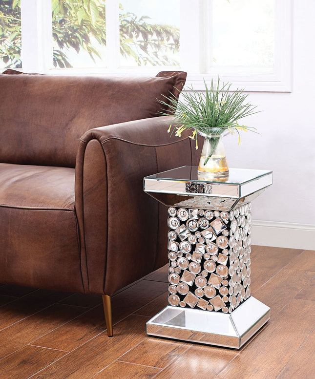 Kachina - End Table - Mirrored & Faux Gems - Tony's Home Furnishings