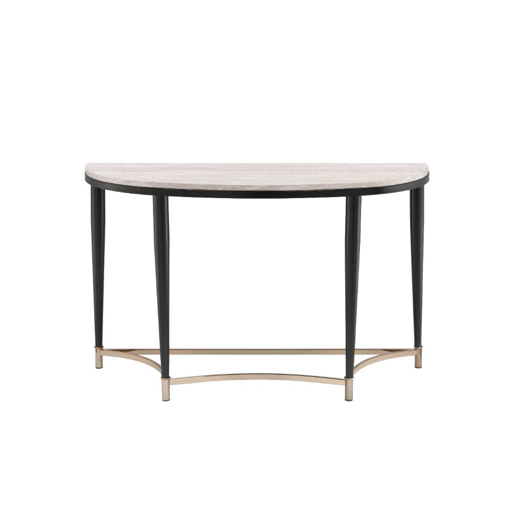 Ayser - Accent Table - White Washed & Black - Tony's Home Furnishings