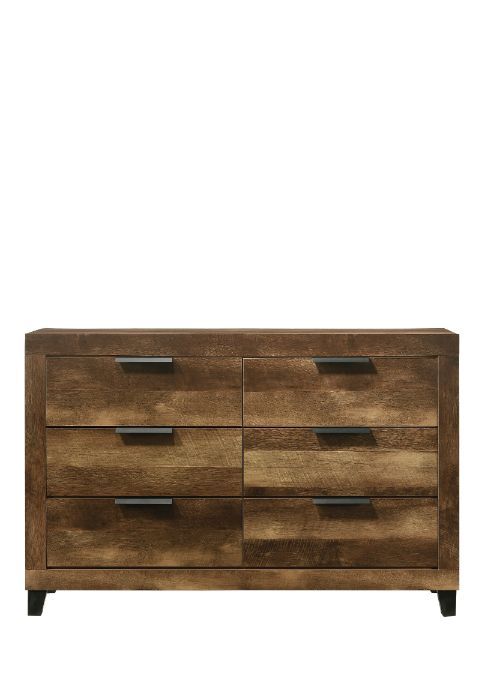 Morales - Dresser - Rustic Oak Finish - Tony's Home Furnishings