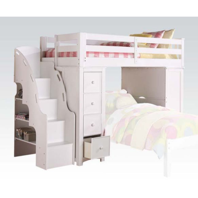 Freya - Loft Bed - White - Tony's Home Furnishings