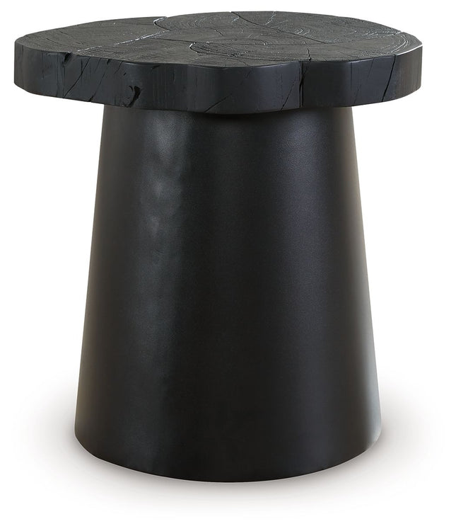 Wimbell - Black - Round End Table - Tony's Home Furnishings