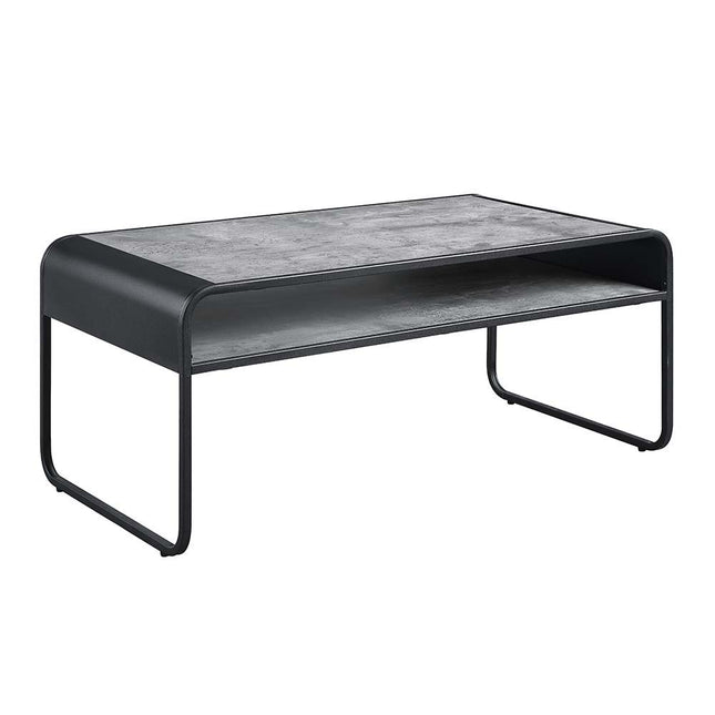 Raziela - Coffee Table - Concrete Gray & Black Finish - Tony's Home Furnishings