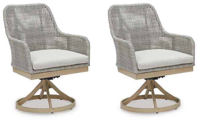 Seton Creek - Gray - Swivel Chair With Cushion (Set of 2) - Tony's Home Furnishings