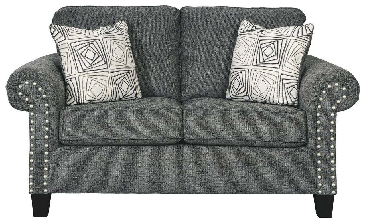 Agleno - Charcoal - Loveseat Tony's Home Furnishings Furniture. Beds. Dressers. Sofas.
