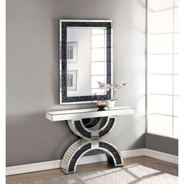 Noor - Accent Table - Mirrored & Faux Gemstones - 32" - Tony's Home Furnishings