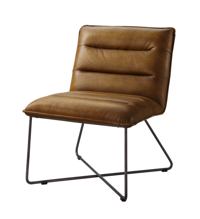 Balrog - Accent Chair - Saddle Brown Top Grain Leather - Tony's Home Furnishings