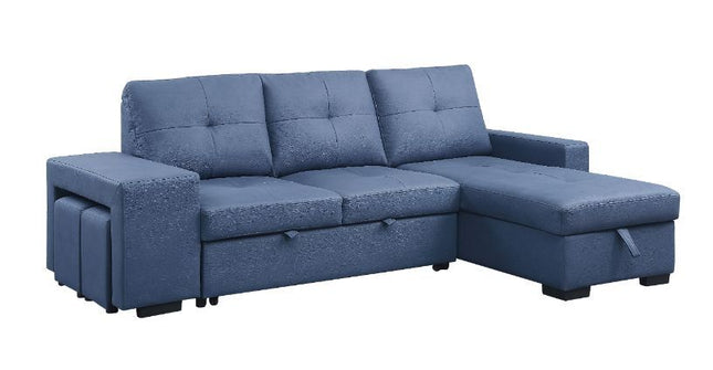 Strophios - Futon - Blue Fabric - Tony's Home Furnishings