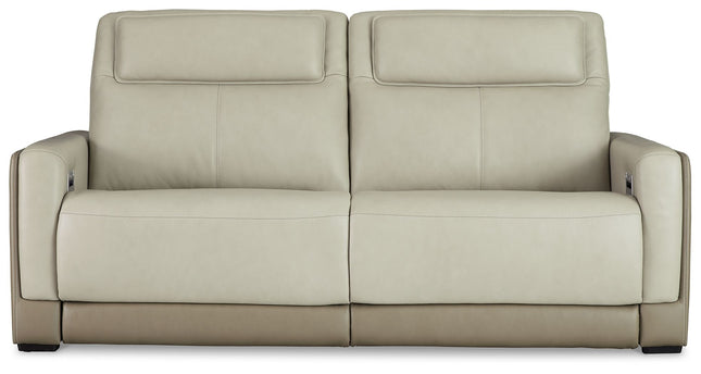 Battleville - Almond - 2 Seat Pwr Rec Sofa Adj Hdrest Signature Design by Ashley® 