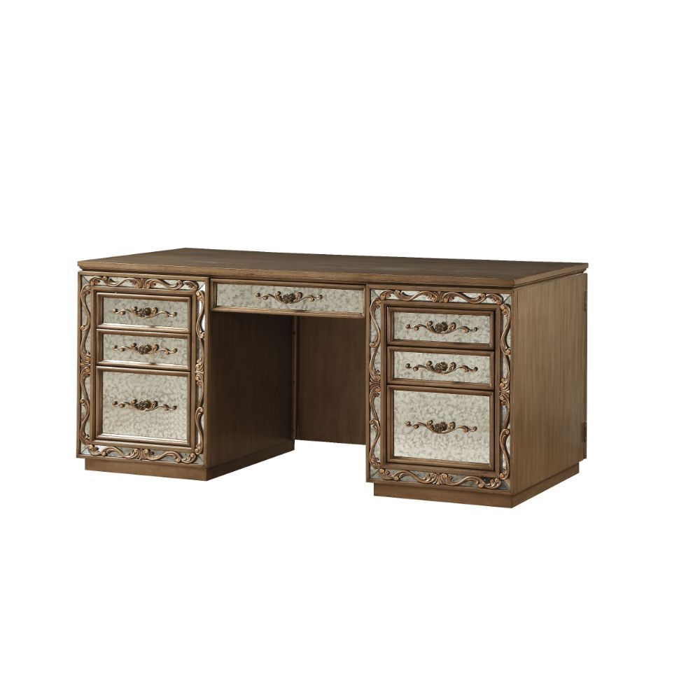Orianne - Desk - Antique Gold - Tony's Home Furnishings