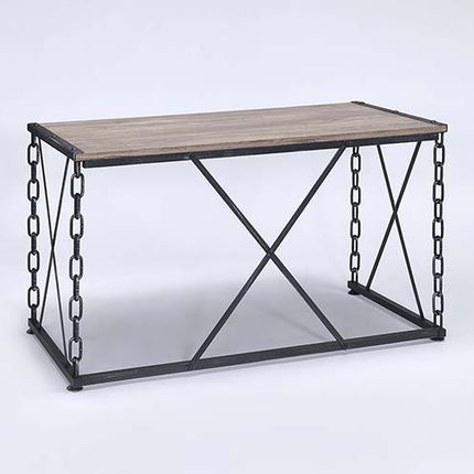 Jodie - Console Table - Rustic Oak & Antique Black Finish - Tony's Home Furnishings