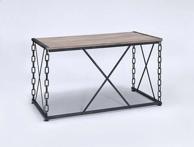 Jodie - Console Table - Rustic Oak & Antique Black Finish - Tony's Home Furnishings