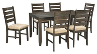 Thumbnail for Rokane - Brown - Dining Room Table Set (Set of 7) Tony's Home Furnishings Furniture. Beds. Dressers. Sofas.