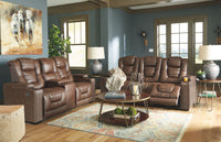 Thumbnail for Owner's - Thyme - Pwr Rec Sofa With Adj Headrest - Tony's Home Furnishings