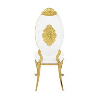 Thumbnail for Fallon - Side Chair (Set of 2) - White PU & Mirroed Gold Finish - Tony's Home Furnishings