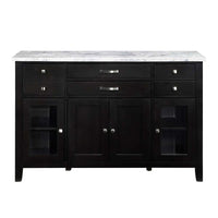Thumbnail for Hussein - Server With Marble Top - Marble & Black Finish - Tony's Home Furnishings
